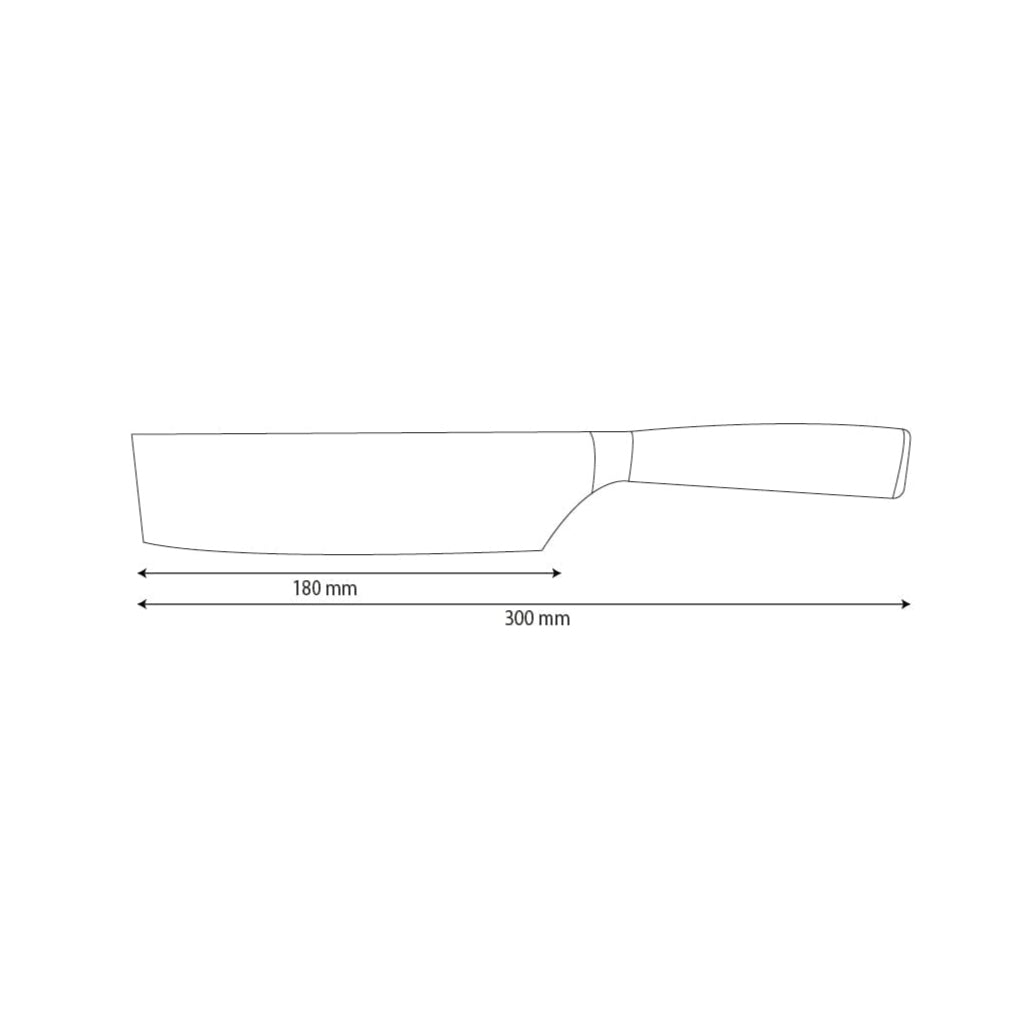 Shinrai Knives - Hammered stainless steel Nakiri 18 cm