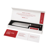 Shinrai Knives - Hammered stainless steel Santoku knife 18 cm
