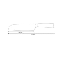 Santoku en acier inoxydable martelé 18 cm