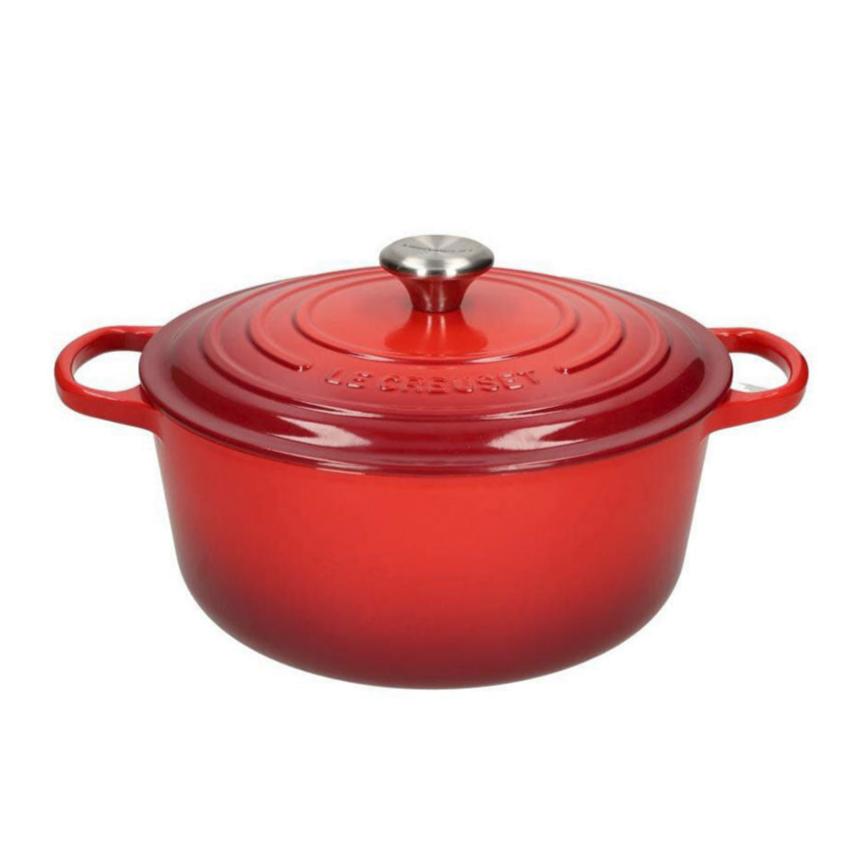 LeCreuset - Roast- / Stew pan Signature round Cherry red 20cm 2.4l