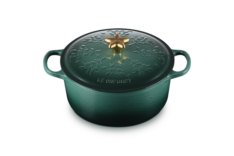 Le Creuset - Noel casserole 4.2 liter ø 24 cm cast iron green