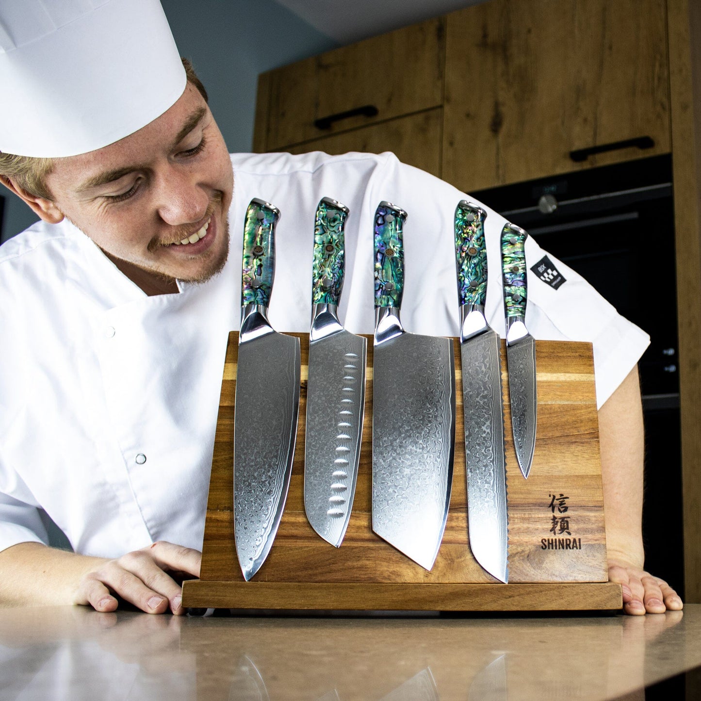 Ensemble de couteaux Damas 5 pièces série Mother of Pearl Jewels