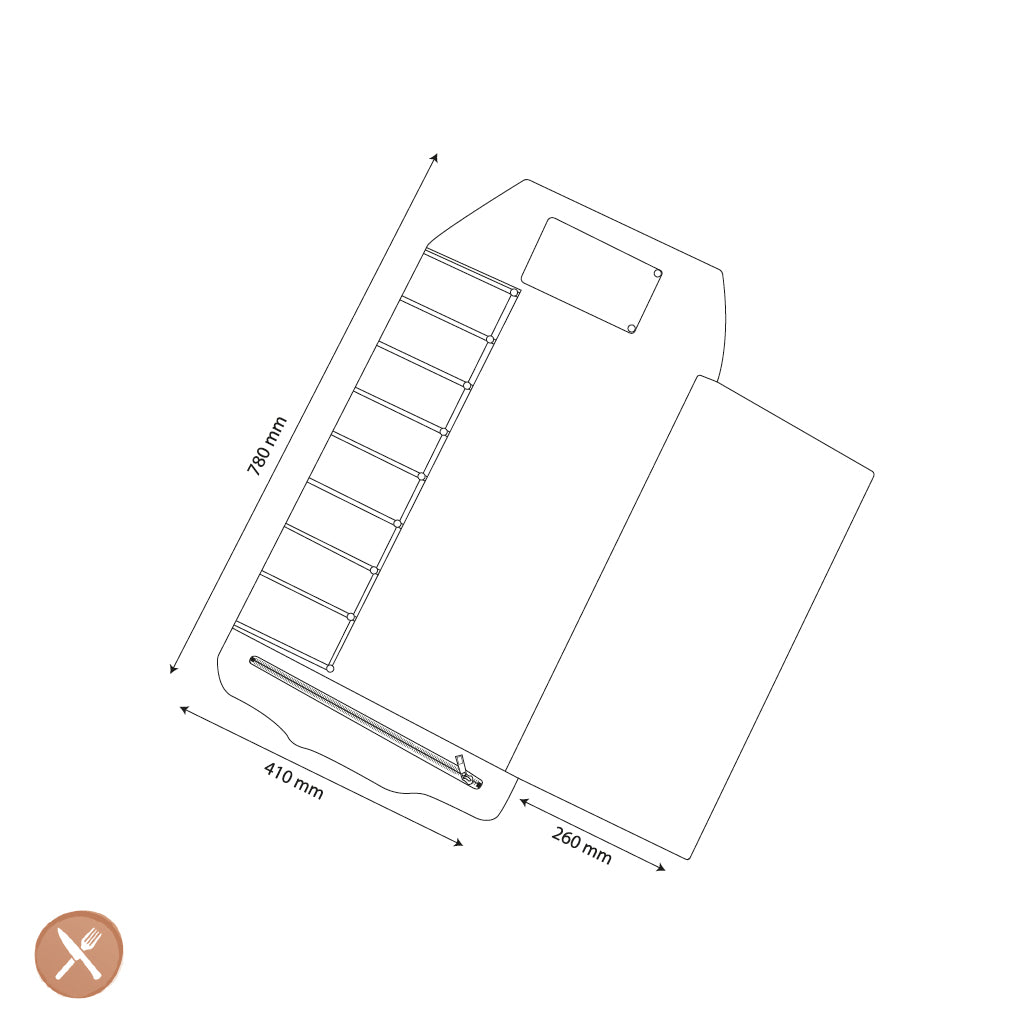 Shinrai Knives - Knife Roll High-Quality Canvas &amp; Leather Dark Blue