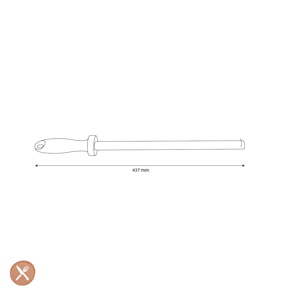 Shinrai Knives - Tige d'affûtage diamant noir