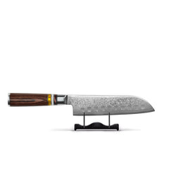 Damast Santoku Micarta Jewels knife 18 cm