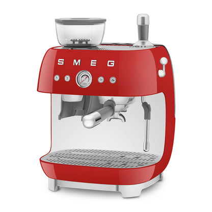 Smeg - Espresso Machine | Red | 1950s | Manual espresso machine with integrated bean grinder