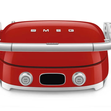 Smeg - Multifunctionele Grill  | Rood | Jaren 50 | Contactgrill