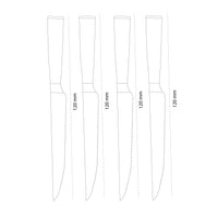 Shinrai Knives - Damascus Print 4 Steak knives 12 cm