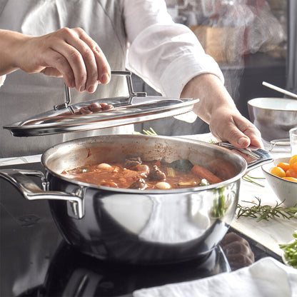 Demeyere - Silver 7 Conical stew pan 28 cm with double-walled lid