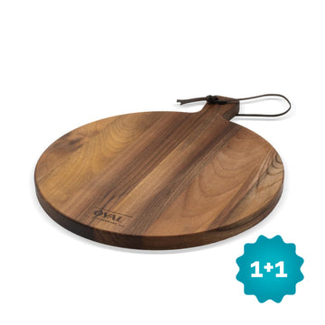 OVAL - Pure Walnut Wood Serving Board round Ø 30 x 1.8 cm