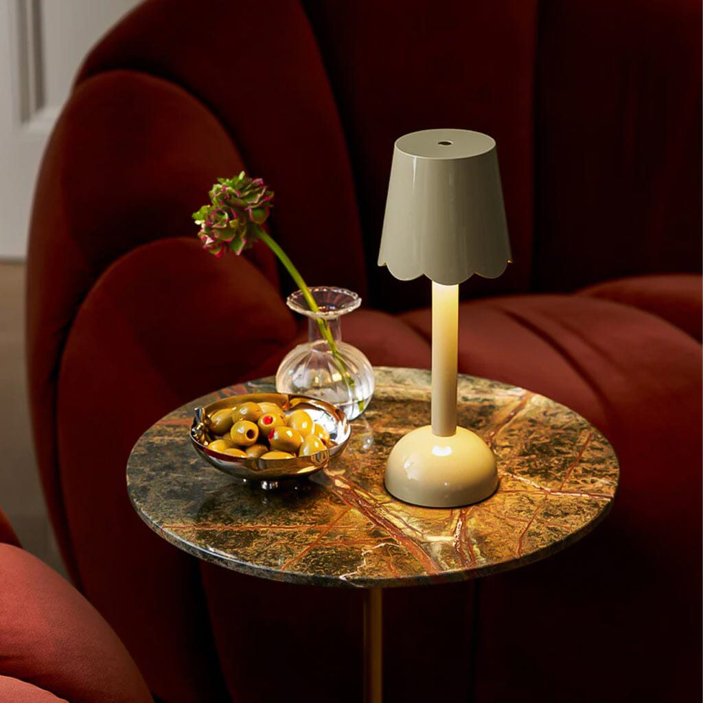 Addison Ross - Scallop Tafellamp LED - Sage - 28 cm Tafellamp Addison Ross 