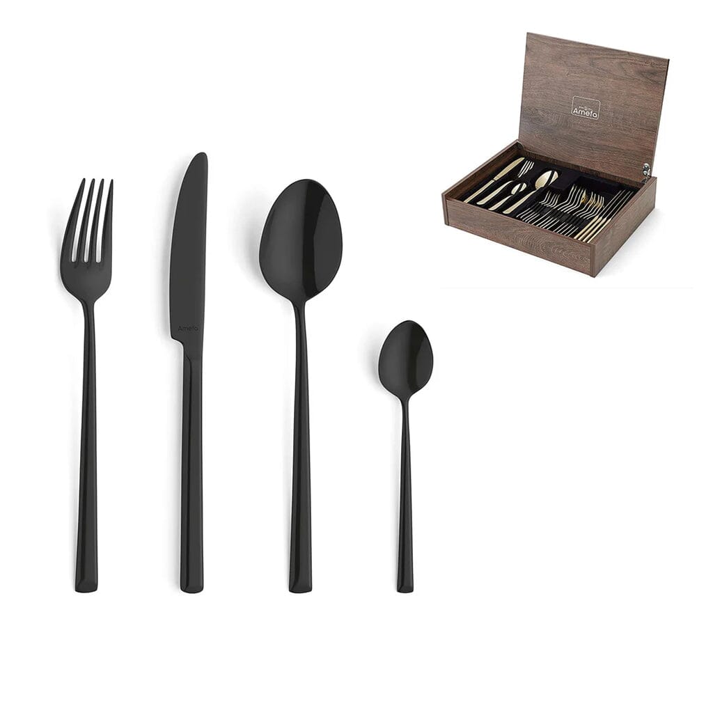 Amefa - Metropole 24-delige Bestekset - Zwart Bestekset Amefa 
