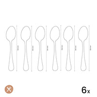 Amefa - Ventura 6 Koffielepels - Mat Zilver Koffielepels Amefa 