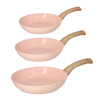 Ensemble de 3 poêles à frire Cook &amp; Pan - Blush
