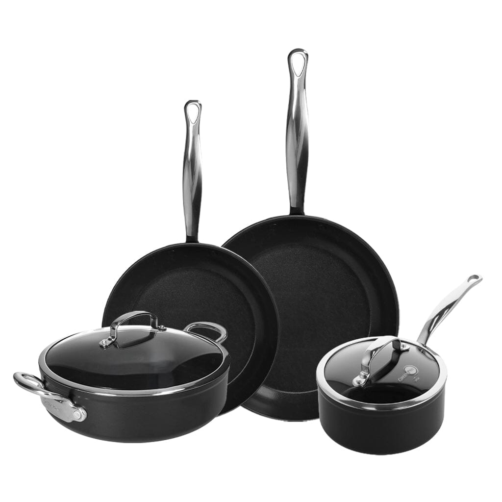 GreenPan - Barcelona Pro XL 6-delige Pannenset 18/24/28/30 cm - steelpan met deksel + 2 koekenpannen + stoofpan met deksel Pannenset GreenPan 