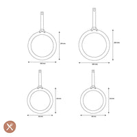 GreenPan - Padova Cream/Oxford Blue 4-delige Koekenpannenset 20/26 cm Pannenset GreenPan 