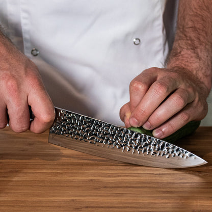 Ensemble de 6 couteaux en acier inoxydable martelé