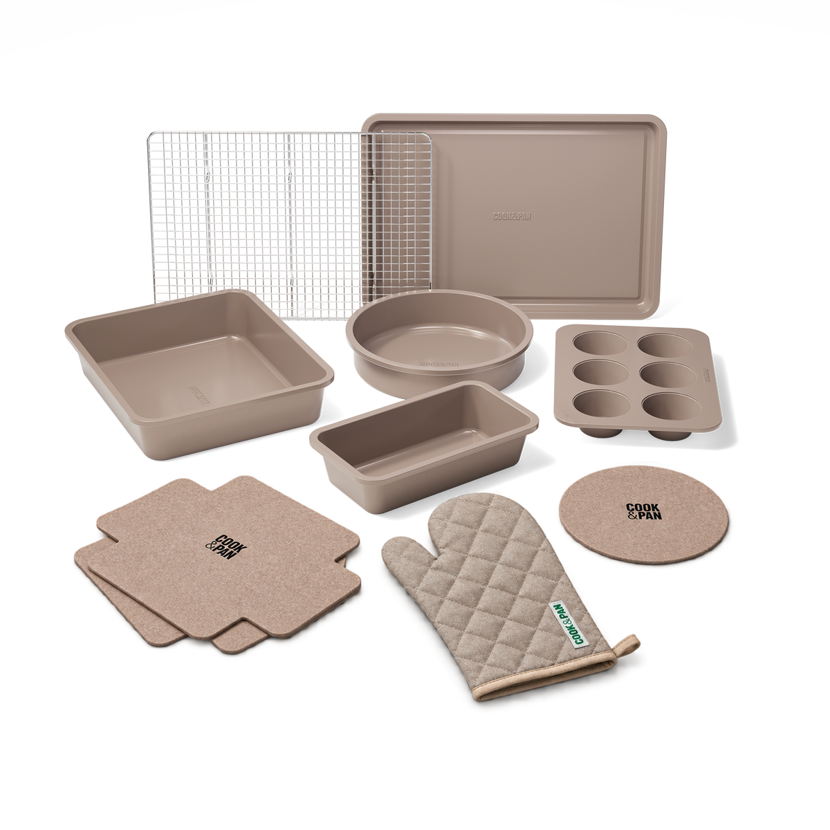 Cook & Pan - Taupe of Mind Baking Set 9-piece