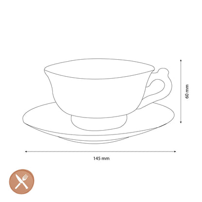 &Klevering - Kop en Schotel Whip - Roze - Set Van 2 Cappuccino kopjes &Klevering 