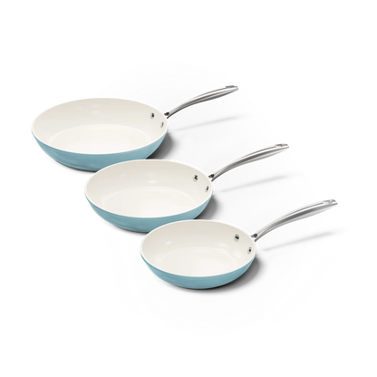Cook & Pan - Ensemble de poêles à frire Go Blue 3 pièces