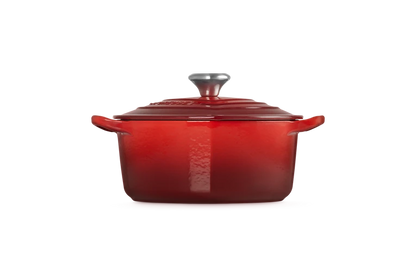 Le Creuset - Braadpan "Hart" in Geëmailleerd Gietijzer met RVS Hartjesknop Braadpan Le Creuset 