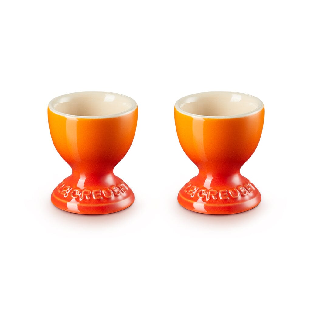 Le Creuset - Set van 2 Eierdopjes Oranjerood Eierdop Le Creuset 