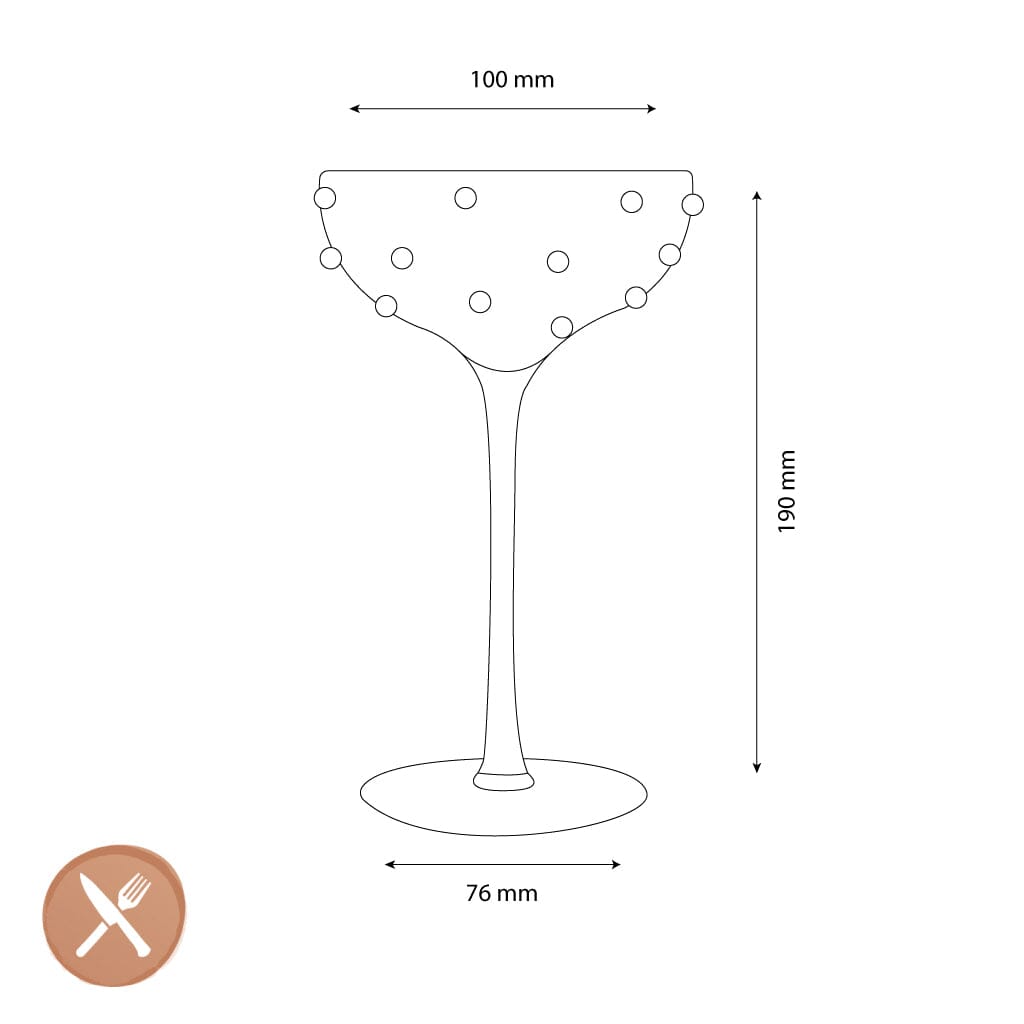 Lepelclub - Champagne Coupe - Parel Champagne glazen LepelClub 