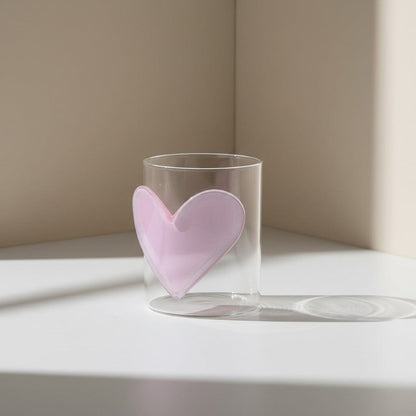 Lepelclub - Glas Hart - Roze Drinkglazen LepelClub 