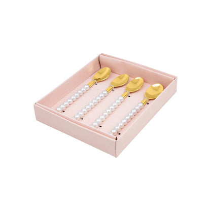 Lepelclub - Koffielepels - Parel - Set Van 4 LepelClub 