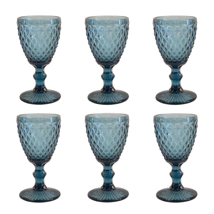 Medard de Noblat - Diamond - Wine Glass 20cl - Blue (set of 6) Medard de Noblat 