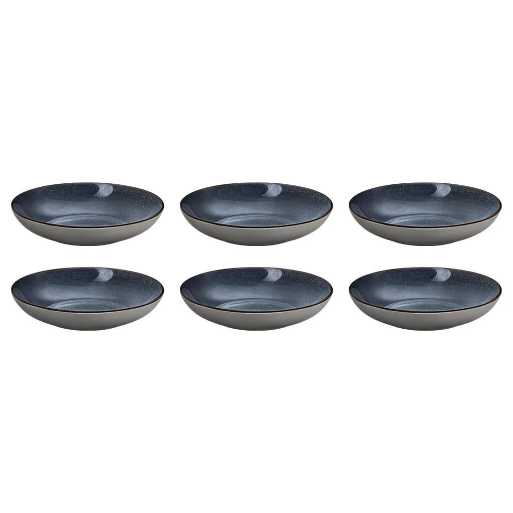 Medard de Noblat - Feeling Indigo - Gourmet plate 24.5 cm (set of 6) Gourmetbord Medard de Noblat 