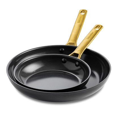 GreenPan - Padova Reserve Black 2-piece pan set with ceramic non-stick coating 20/26 cm