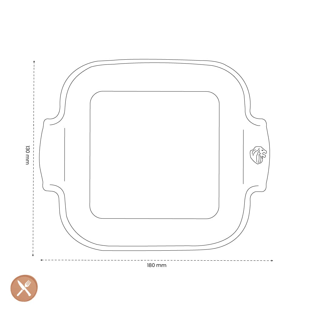 Peugeot - Appolia Ovenschaal Vierkant 18 cm Leisteen Ovenschaal Peugeot 