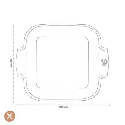 Peugeot - Appolia Ovenschaal Vierkant 28 cm Bosgroen Ovenschaal Peugeot 