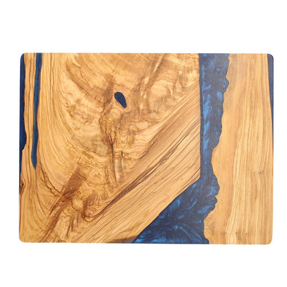 Shinrai Japan - Epoxy Sapphire Snijplank Olijfhout - 40 x 30 x 3 cm Houten snijplank Shinrai Japan 