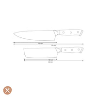 Shinrai Knives - Eclipse 2-delige Damascus Messenset - Koksmes + Nakiri Messenset Shinrai Knives 