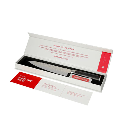 Shinrai Knives - Ensemble de 2 couteaux Damas Micarta Jewels - Couteau de chef + Santoku