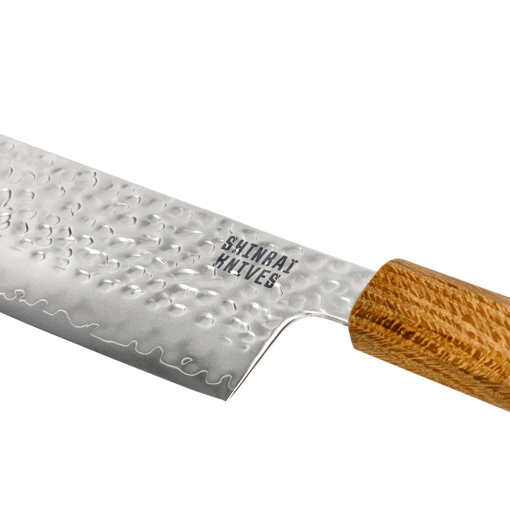 Shinrai Knives - Jōnetsu Damascus Santoku mes 18 cm Santokumes Shinrai Knives 