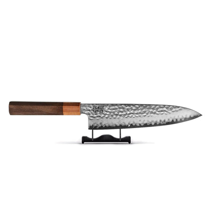 Shinrai Knives - Kigami Exclusive Damascus 7-delige messenset + Messenblok enkelzijdig Messenset met blok Shinrai Knives 