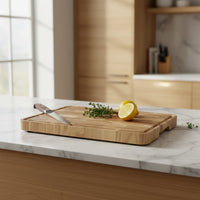 Shinrai Knives - Luxury Cutting Board Ash Wood - End Grain - 35 × 25 × 2.5 cm