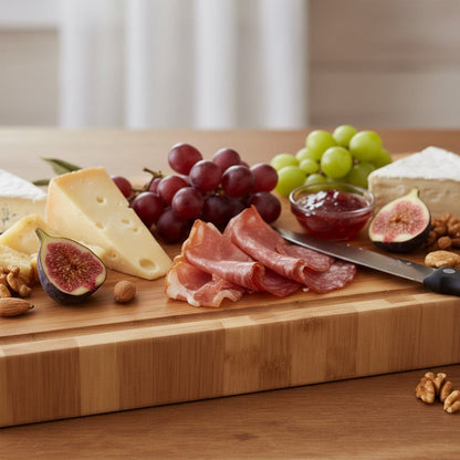 Shinrai Knives - Luxe Snijplank Massief Bamboehout - Kopshout - 40 x 30 x 4.5 cm Bamboe snijplank Shinrai Knives 
