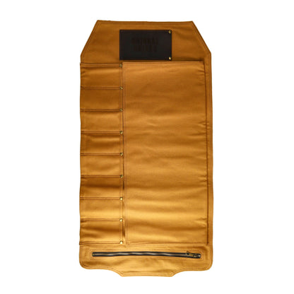 Shinrai Knives - Messenrol Hoogwaardig Canvas & Leer Bruin Messenrol Shinrai Knives 