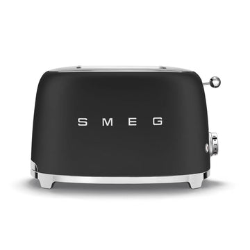 Smeg - Broodroosters | Mat Zwart | Jaren 50 | Toaster 2x2 Broodrooster Smeg 