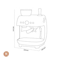 Smeg - Espressomachine | Rood | Jaren 50 | Handmatige espressomachine met geïntegreerde bonenmaler Handmatige Espressomachine Smeg 