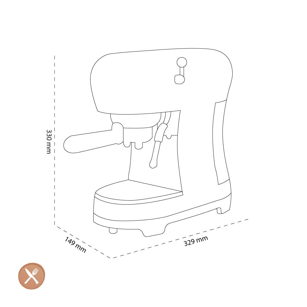 Smeg - Espressomachine | Watergroen | Jaren 50 | Handmatige espressomachine Handmatige Espressomachine Smeg 