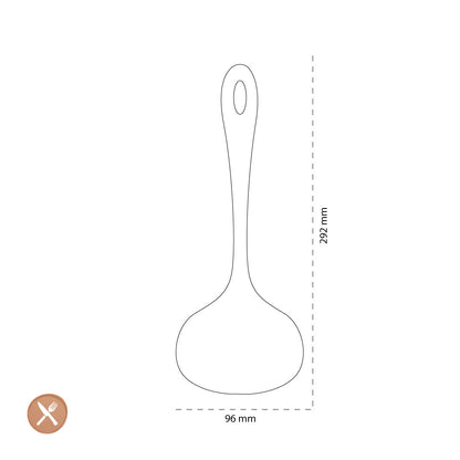 Outils2Cook - Cuillère à Soupe en Silicone Gris Muscade