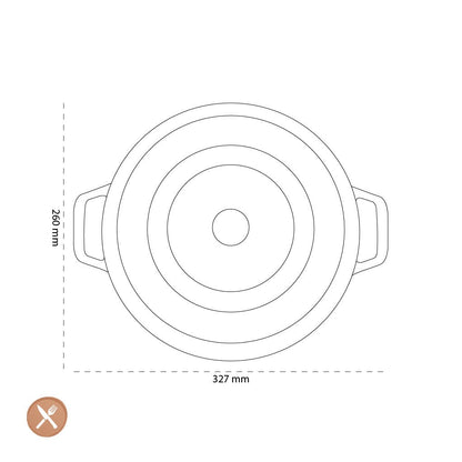 Staub - La Cocotte Braadpan 26 cm - Zwart Braadpan Staub 