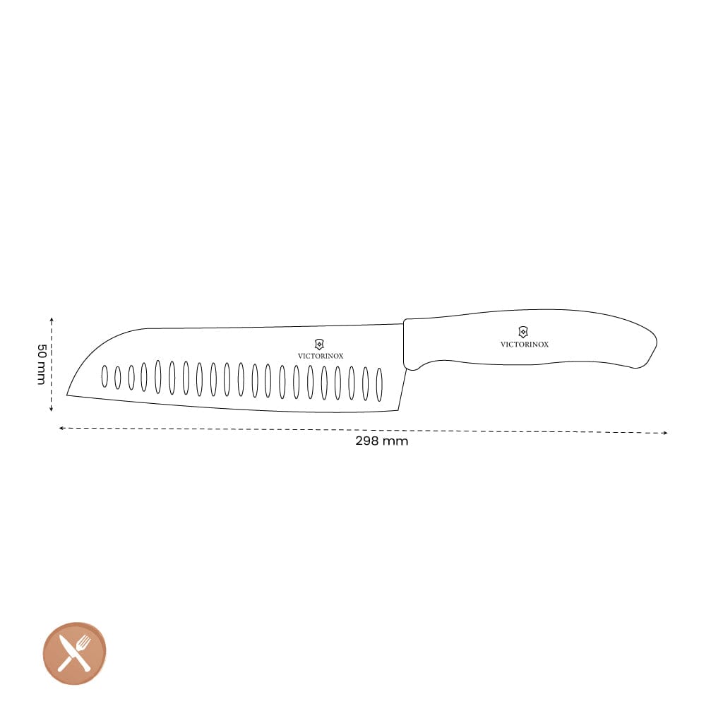 Victorinox - Santokumes met Kuiltjes Swiss Classic 17 cm Victorinox 