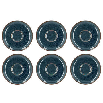 Villeroy & Boch - Crafted Denim - Koffieschotel 15cm, Set van 6 Schoteltjes Villeroy & Boch 