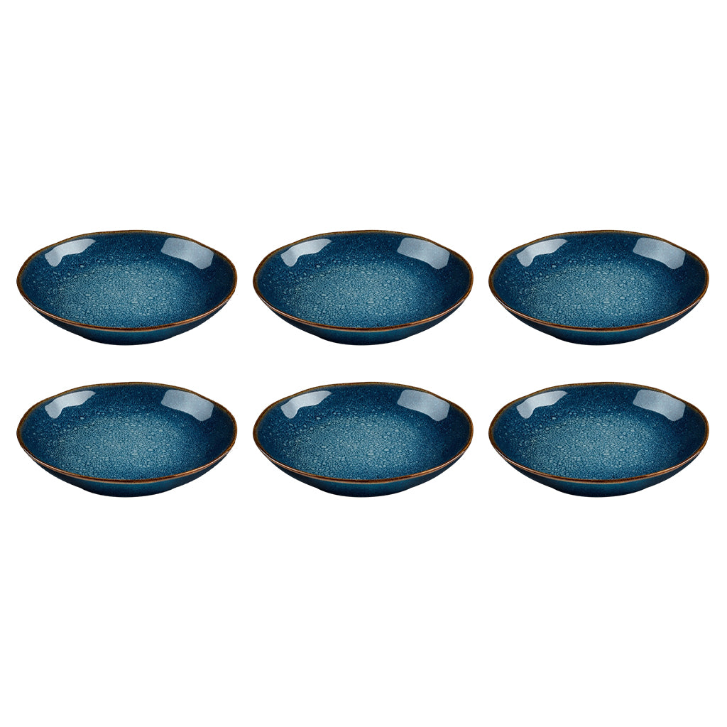 Médard de Noblat - Assiette à pâtes Vertigo Denim 20,5 cm (lot de 6)